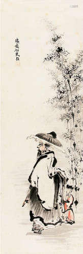 富冈铁斋（1837～1924） 人物 立轴 纸本