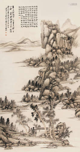 吴待秋（1878～1949） 青汴图 立轴 纸本