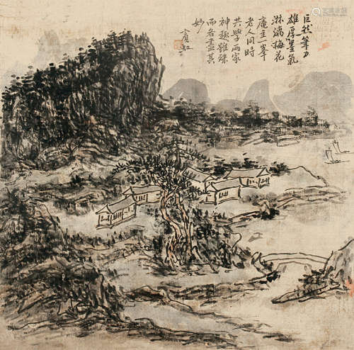 黄宾虹（1865—1955） 山水 镜片 纸本