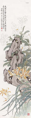 黄山寿（1855～1919） 花卉 屏轴 纸本