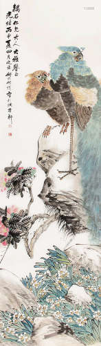 何煜（1852～1928） 花鸟 立轴 纸本