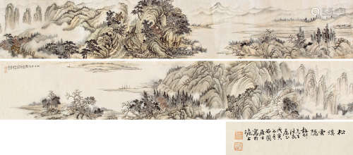 张石园（1898～1959） 山水 手卷 纸本