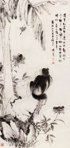 李瑞清（1867～1920） 耄耋图 立轴 纸本