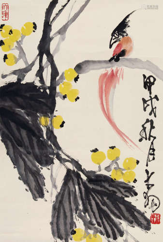 陈大羽（1912～2001） 果熟来禽 纸本