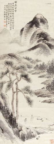 冯超然（1882～1954） 岱岳望云 立轴 纸本