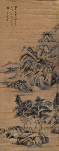 董其昌（1555～1636） 山水 立轴 绢本