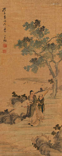 王问（1497～1576） 山水 立轴 绢本