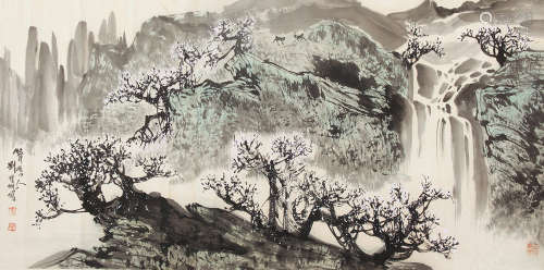 刘宝纯（b.1932） 山水 镜片 纸本