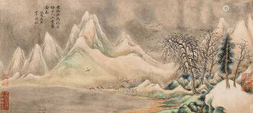 吴历（1632～1718） 雪景 镜片 纸本