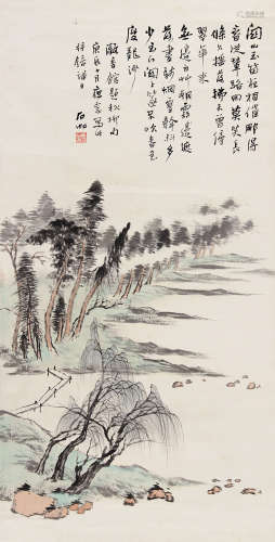 申石伽（1906～2001） 山水 立轴 纸本