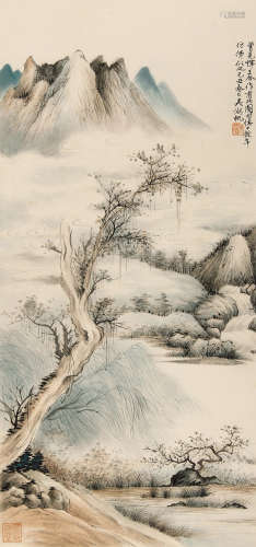 吴湖帆（1894～1968） 逢春图 镜片 纸本