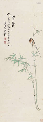 张大千（1899～1983） 祝寿图 立轴 纸本