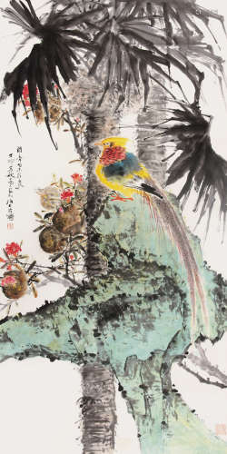 乔木（1913～1983） 花鸟 立轴 纸本