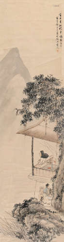 陈康侯（1866～1937） 山水人物 屏轴 纸本