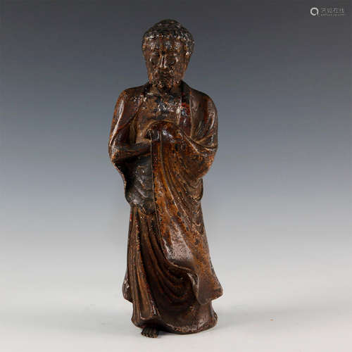 CHINESE BRONZE STATUE OF THE PHILOSOPHER LOHAN