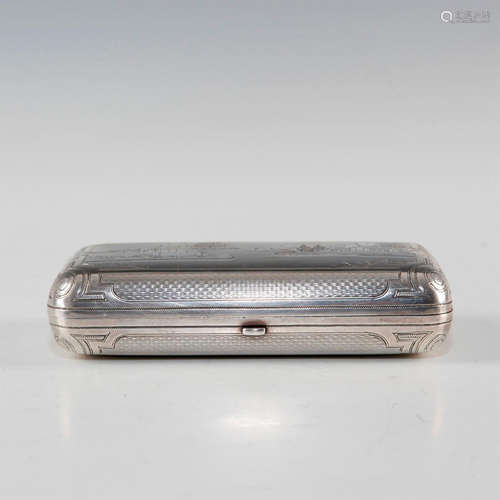 ANTIQUE RUSSIAN HALLMARKED SILVER CIGARETTE CASE