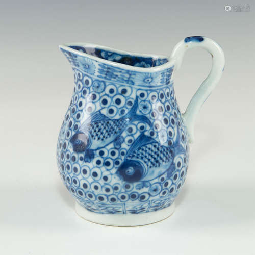 CHINESE BLUE AND WHITE CREAMER PITCHER