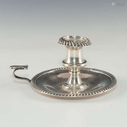 SINGLE TAPER SILVER PLATE CLASSIC CANDLE HOLDER