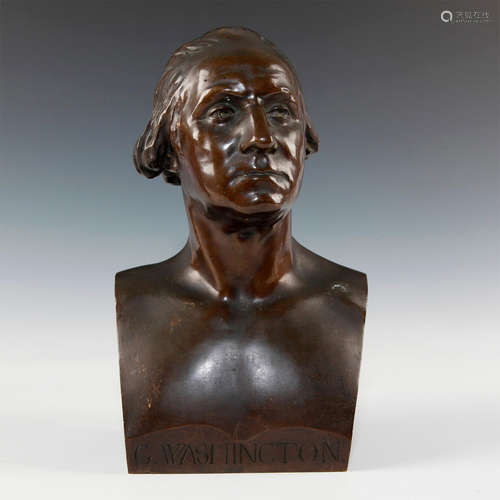 FRENCH BRONZE GEORGE WASHINGTON BUST