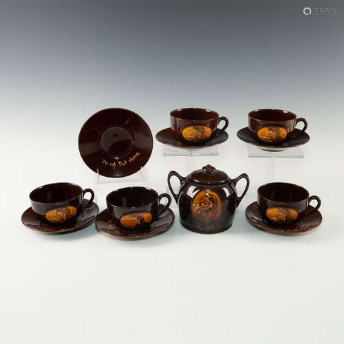 ROYAL DOULTON KINGSWARE TEA SET, 