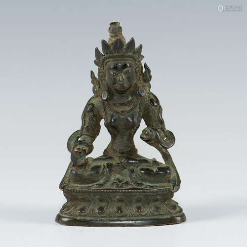 ANTIQUE TIBETAN BRONZE BUDDHA SCULPTURE