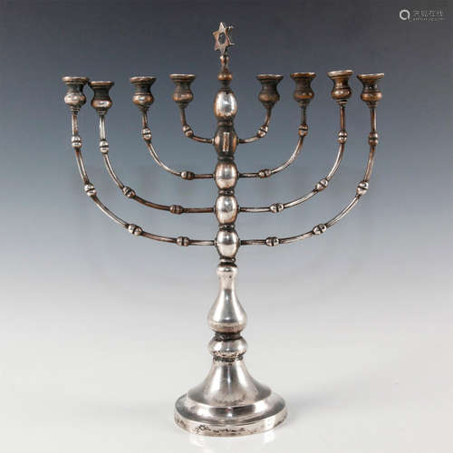 ANTIQUE SILVER MENORAH