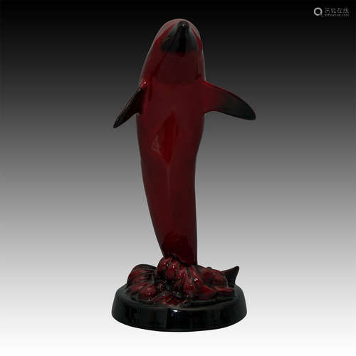 Royal Doulton Flambe Figurine Dolphin The Leap