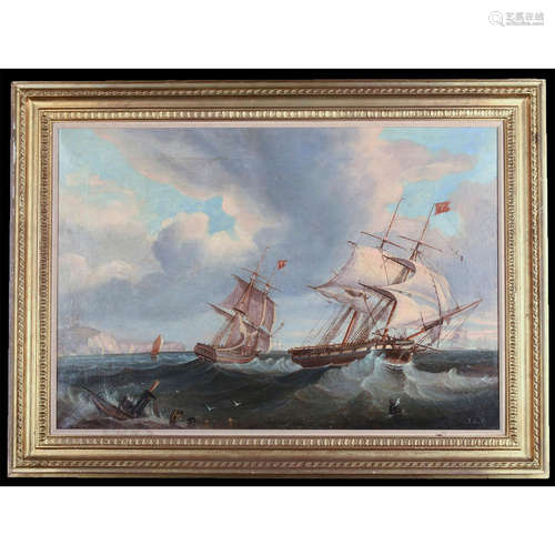 OIL PAINTING, SEASCAPE BY JOHN SCOTT, SIGNED