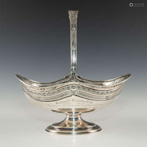 WATSON STERLING SILVER RETICULATED FRUIT BASKET