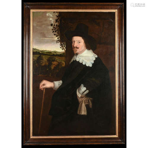 FRAMED FLEMISH OIL PAINTING IN THE STYLE OF VAN DYCK