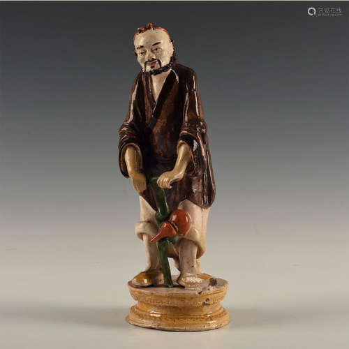 Chinese figure ceramic of Lohan Shiwan