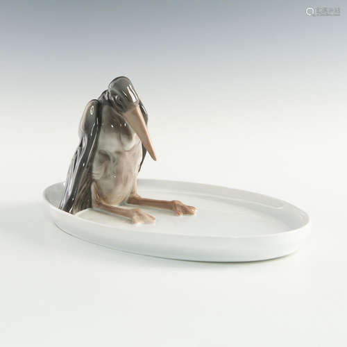 ROSENTHAL MARIBU, BIRD ON TRAY PORCELAIN FIGURE, 1916