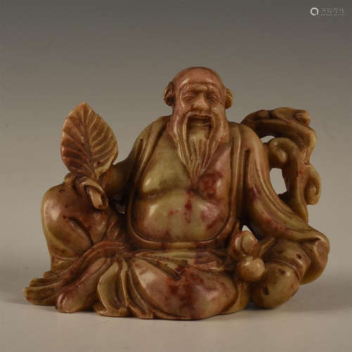 CARVED CHINESE SOAPSTONE BUDDHA