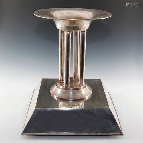 ANTIQUE SILVER TROPHY STYLE BOWL ON A STAND