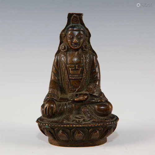 CHINESE TIBETAN DETAILED BRONZE BUDDHA