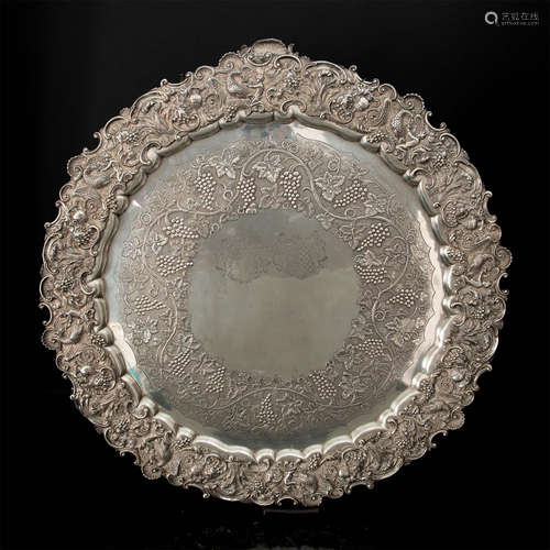 IMPORTANT ENGLISH STERLING SILVER 1831 PRESENTATION SALVER