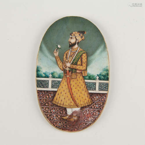 INDIAN MINIATURE OF RAJASTHANI PRINCE