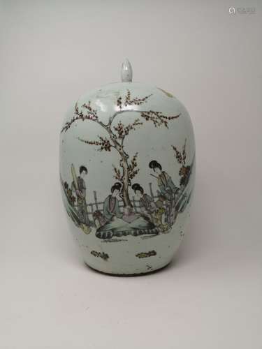 A PORCELAIN JAR WITH LID, REPUBLIC ERA