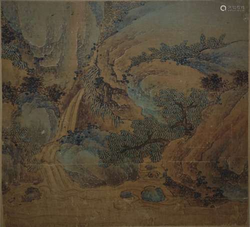 AN OLD UNSIGNED PAINTING ON SILK (B)