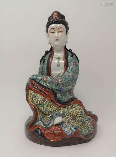 A GUANYIN STATUE, SIGNED “ZEN LONG SHENG”