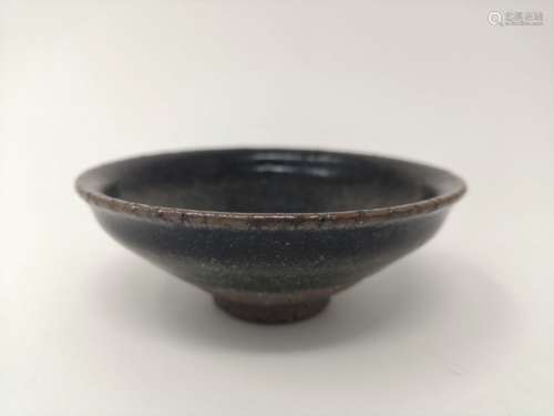 AN OLD BLACK GLAZED JIAN-YAO TEA BOWL