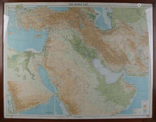 Antique map of Middle East. John Bartholomen & Son Ltd.