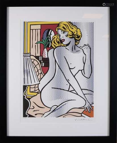 To Lichtenstein. 21st century. Naked woman in front of