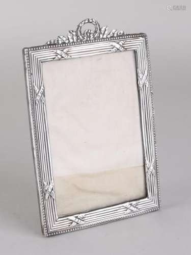 Silver rectangular photo frame, 925/000, in Louis XVI