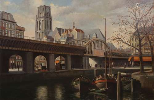 Cornelis van der Zwalm. 1894 - 1955. Railway bridge in