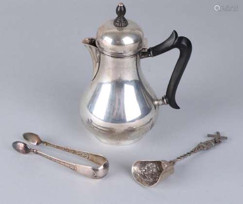 Silver jugs, 833/000, model bonton, belly shaped jug