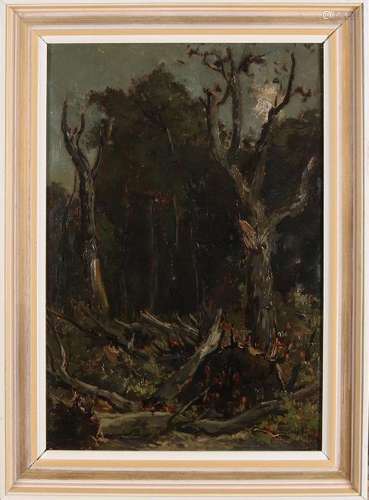 Theo Goedvriendt. 1879 - 1969. Forest face. Oil paint