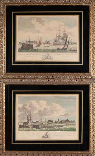 Two 19th century lithographs. Consisting of: Port of