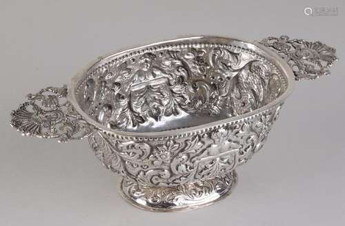 Silver brandy bowl, 925/000, oval model with driven