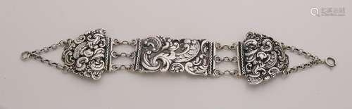 Silver bracelet, 833/000, made from a bible lock